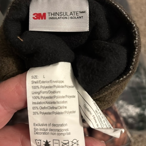 Mossy Oak Hot Shot 3M Thinsulate insulated camo, fingerless,fleece lined mittens - Picture 9 of 9